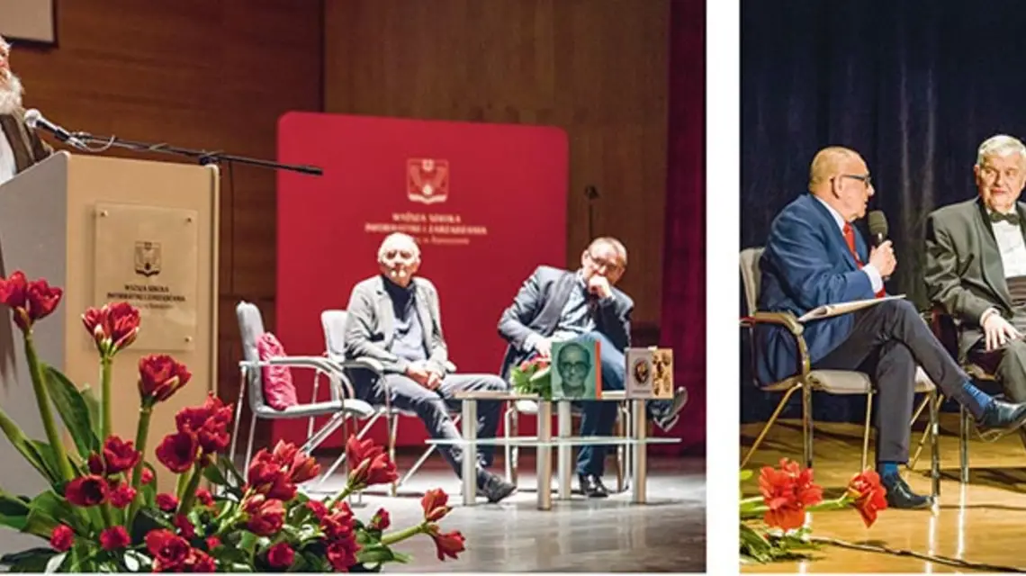 Spotkanie „Sztuka rozmowy” z Jerzym Bralczykiem i Michałem Ogórkiem oraz „Cztery pory roku w muzyce i kosmosie” z ks. Michałem Hellerem i Konstantym A. Kulką. / DOMINIKA PIĘTAK / ARCHIWUM WSIIZ X2