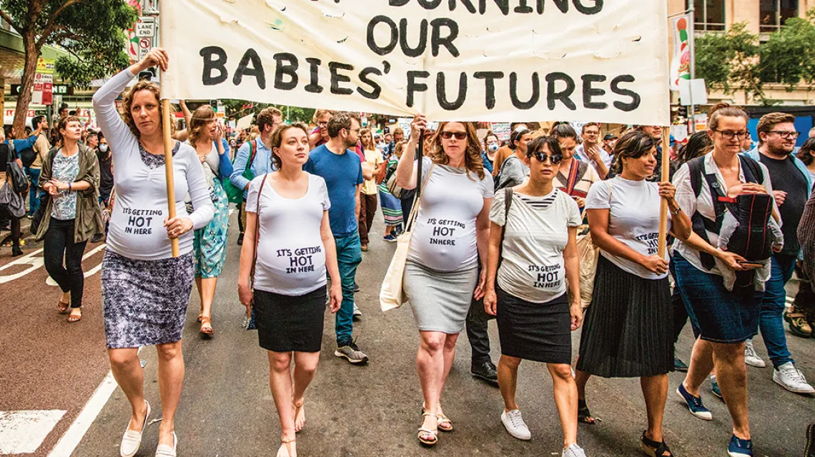 Protest klimatyczny w Sydney. Grudzień 2019 r. / JENNY EVANS / GETTY IMAGES