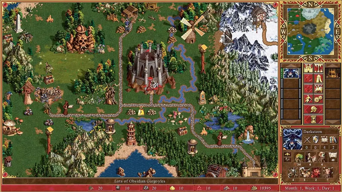 „Chroń swój zamek” – ekran gry „Heroes of Might and Magic 3” / 