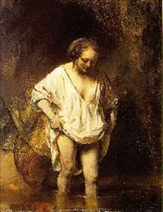 Rembrandt van Rijn, "Kąpiąca się" / 