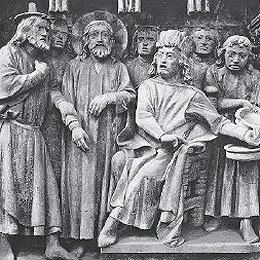 "Chrystus przed Piłatem, rzeźba w katedrze w Naumburgu, ok. 1250 r. / 