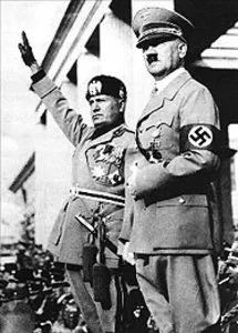 Dwaj sojusznicy: Benito Mussolini i Adolf Hitler / 