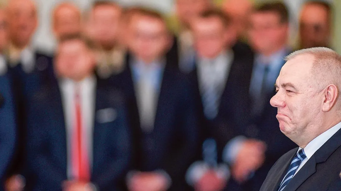 Wicepremier Jacek Sasin podczas uroczystości powołania nowych członków rządu, Warszawa, 4 czerwca 2019 r. / ADAM CHEŁSTOWSKI / FORUM
