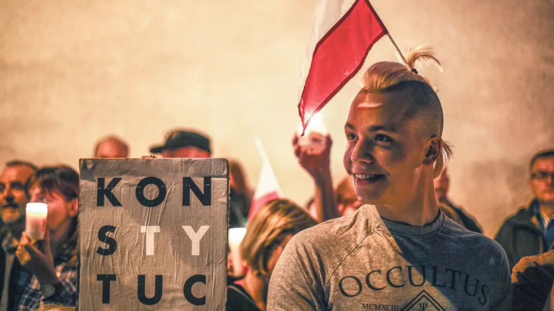 „Łańcuch światła” przed Sądem Okręgowym w Krakowie, 25 lipca 2017 r. / BEATA ZAWRZEL / REPORTER