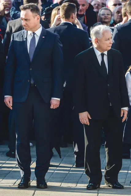 Prezydent RP Andrzej Duda i prezes PiS Jarosław Kaczyński, Warszawa, 10 kwietnia 2017 r. / ŁUKASZ DEJNAROWICZ / FORUM