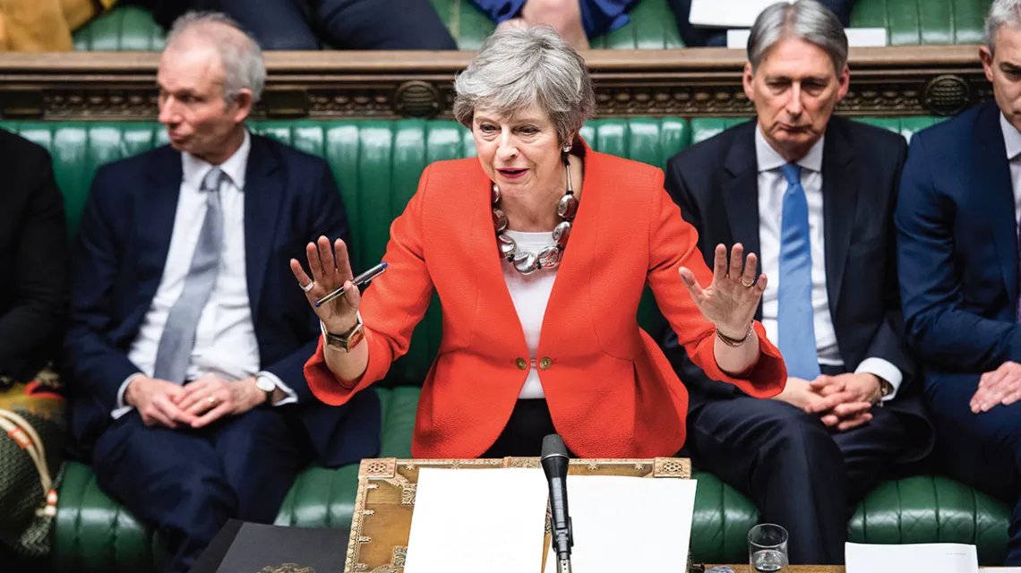Premier Theresa May w Izbie Gmin, Londyn, 12 marca 2019 r. / JESSICA TAYLOR / UK PARLIAMENT / EAST NEWS