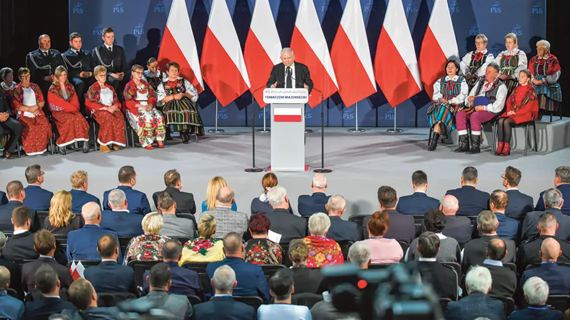 Jarosław Kaczyński na spotkaniu z mieszkańcami Tomaszowa Mazowieckiego, 23 listopada 2022 r. / ŁUKASZ SZELĄG / REPORTER