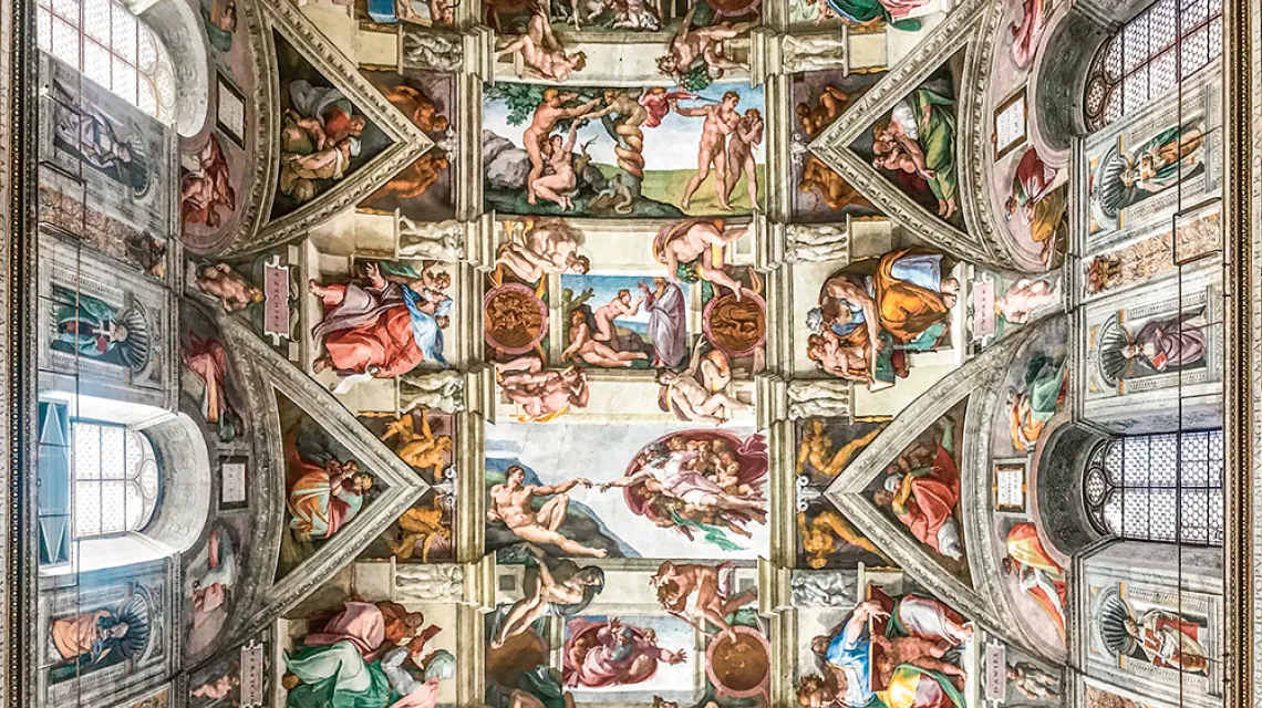 Kaplica Sykstyńska w Watykanie, freski Michała Anioła / SHUTTERSTOCK