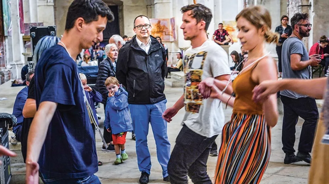 Adam Bodnar na Slot Art Festival, opactwo cystersów w Lubiążu, lipiec 2019 r. / GRAŻYNA MAKARA