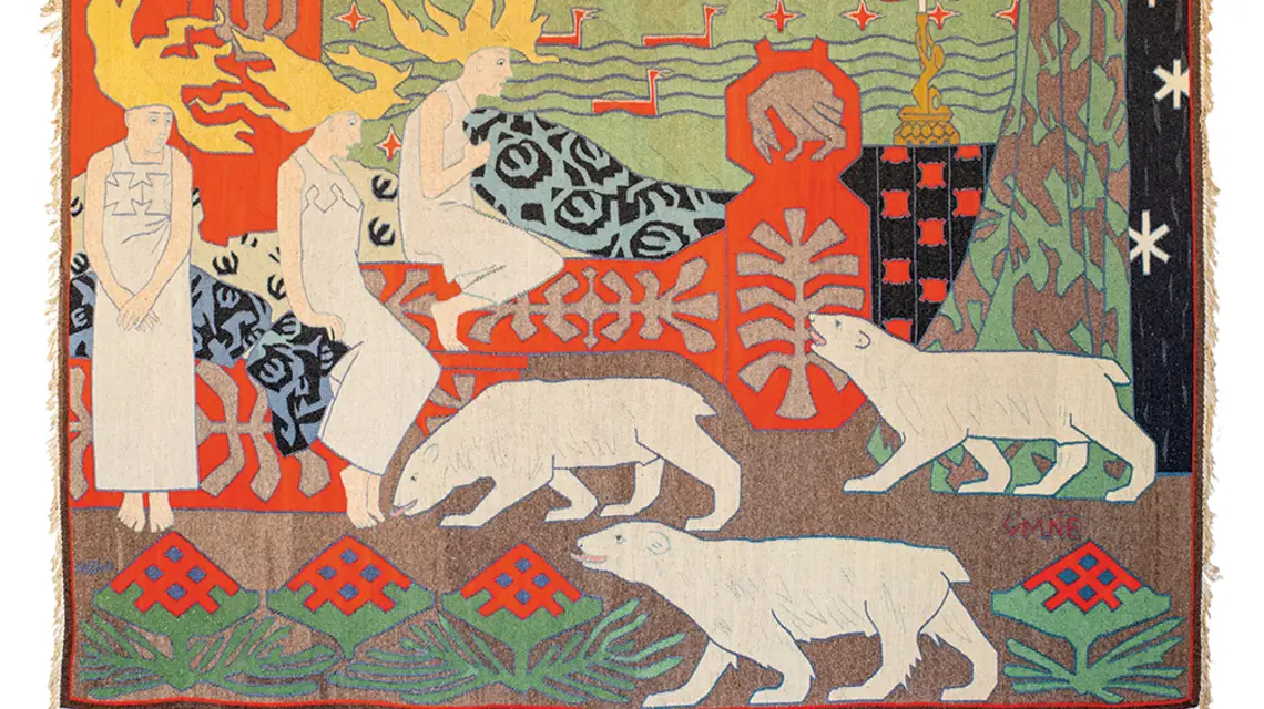 Gerhard Munthe, Zalotnicy (Córki zorzy polarnej), 1908 r. / UTA FREIA BEER / NORDENFJELDSKE KUNSTINDUSTRIMUSEUM TRONDHEIM