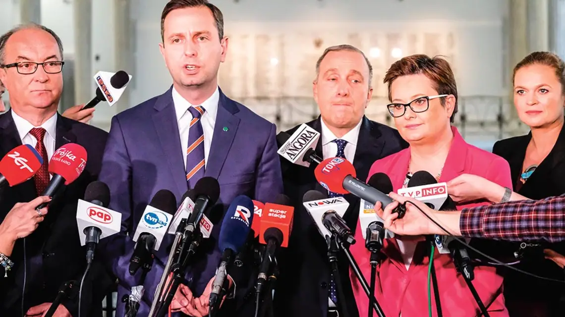 Włodzimierz Czarzasty, Władysław Kosiniak-Kamysz, Grzegorz Schetyna, Katarzyna Lubnauer i Barbara Nowacka, Sejm, 2 listopada 2018 r. / MATEUSZ GROCHOCKI / EAST NEWS