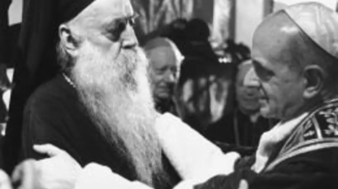 Atenagoras I z Pawłem VI w Jerozolimie, styczeń 1964 r. / 