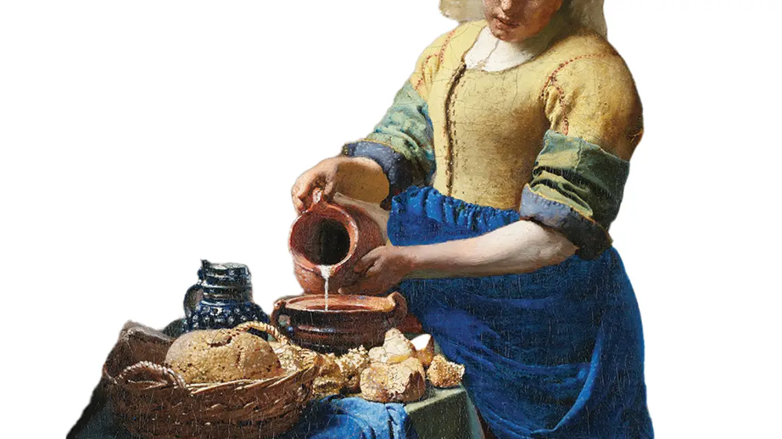 „Mleczarką”, Johannes Vermeer, ok. 1658–1661 r. / JOHANNES VERMEER / DOMENA PUBLICZNA