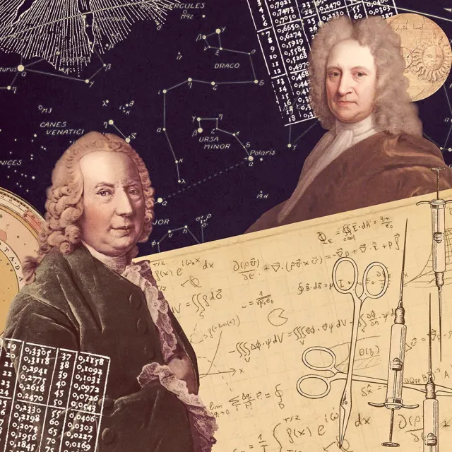 Natalia Polasik, Nowafryzuradaniela: Daniel Bernoulli i Edmund Halley, kolaż, 2020 r. / @MOONWATERPL DLA „TP”