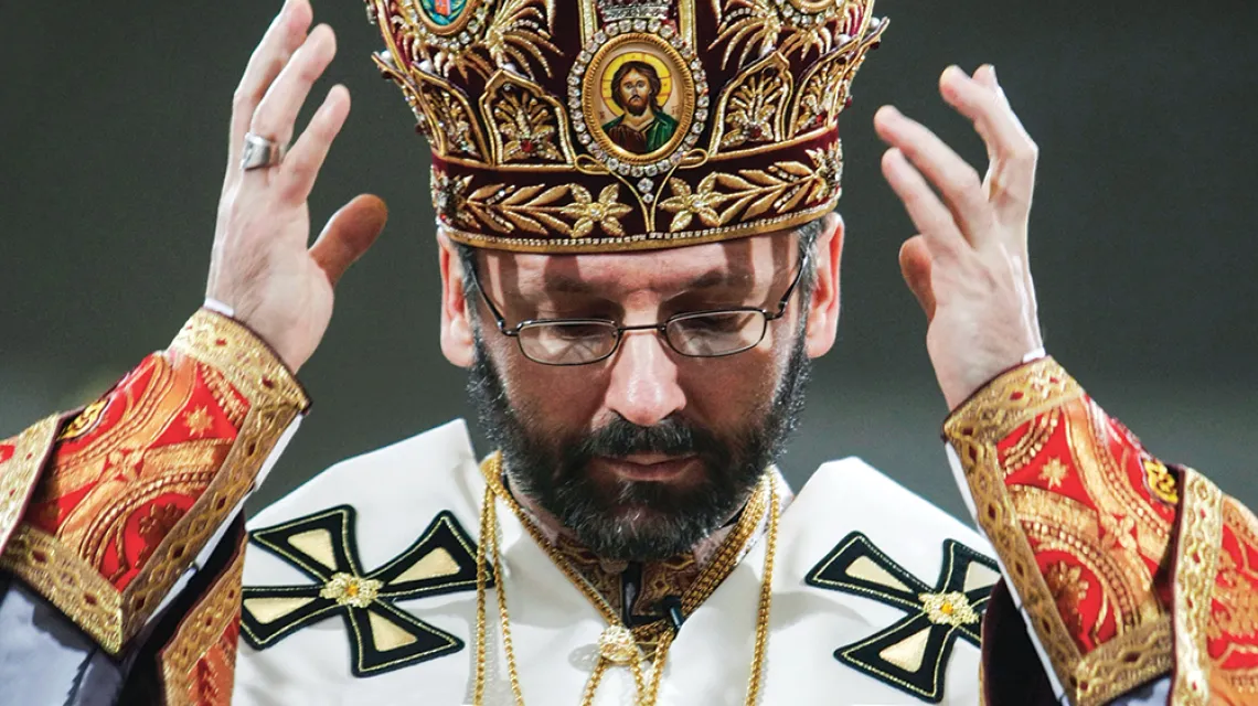 Arcybiskup Swiatosław Szewczuk. Kijów, marzec 2011 r. / KONSTANTIN CHERNICHKIN / REUTERS / FORUM