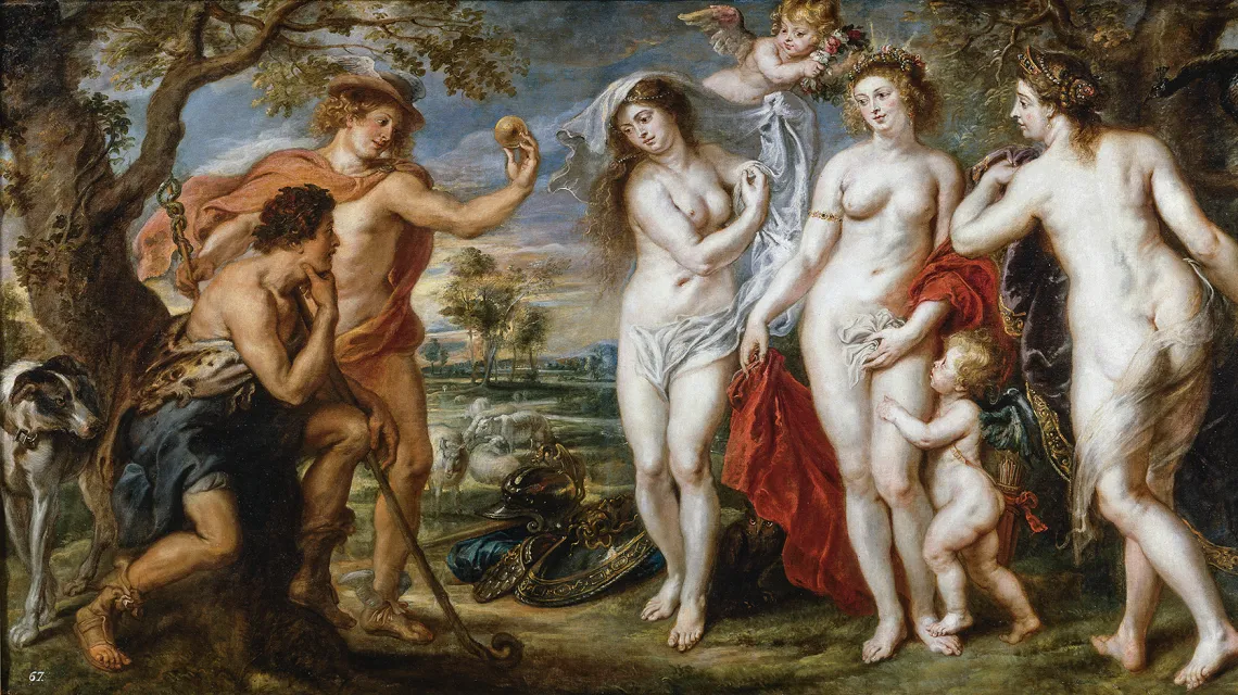 Peter Paul Rubens, „Sąd Parysa”,  ok. 1638–1639, ze zbiorów Muzeum Narodowego Prado / DOMENA PUBLICZNA
