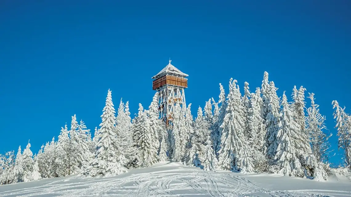Wieża widokowa na Lubaniu, Gorce, styczeń 2017 r. / PISZCZKE / ADOBE STOCK