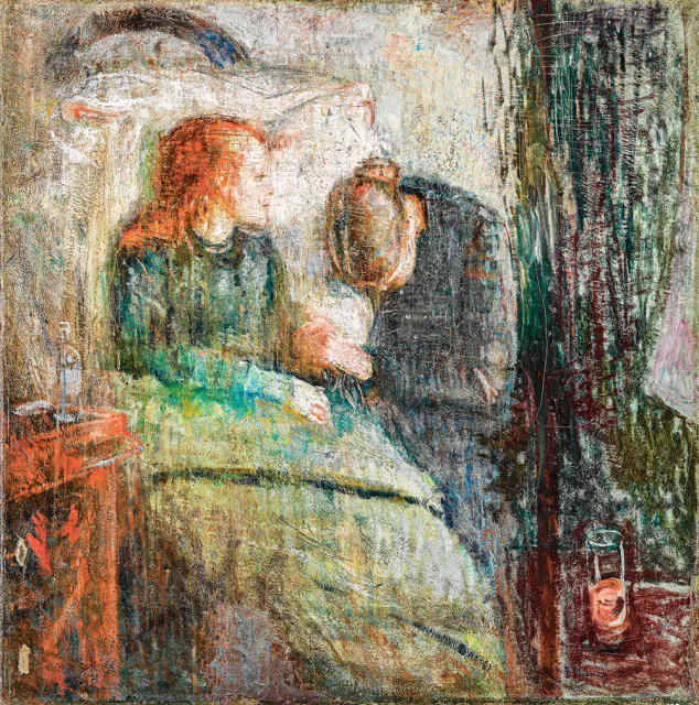 Edvard Munch, Chore dziecko,  1885–1886 r. / NATIONAL MUSEUM OSLO / DOMENA PUBLICZNA