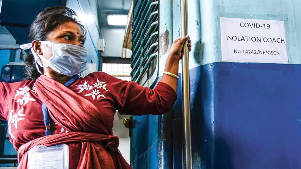 Wagon izolacyjny na dworcu Kamakhya w Guwahati, Indie, 30 marca 2020 r. / DAVID TALUKDAR / ZUMA PRESS / FORUM