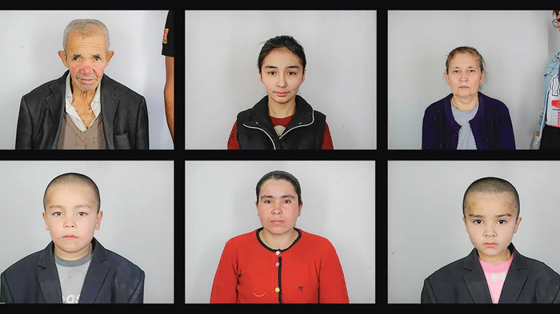 Ujawnione akta chińskiej policji zawierają tysiące ujęć ujgurskich dzieci, kobiet i mężczyzn / archiwum policji z sinciangu