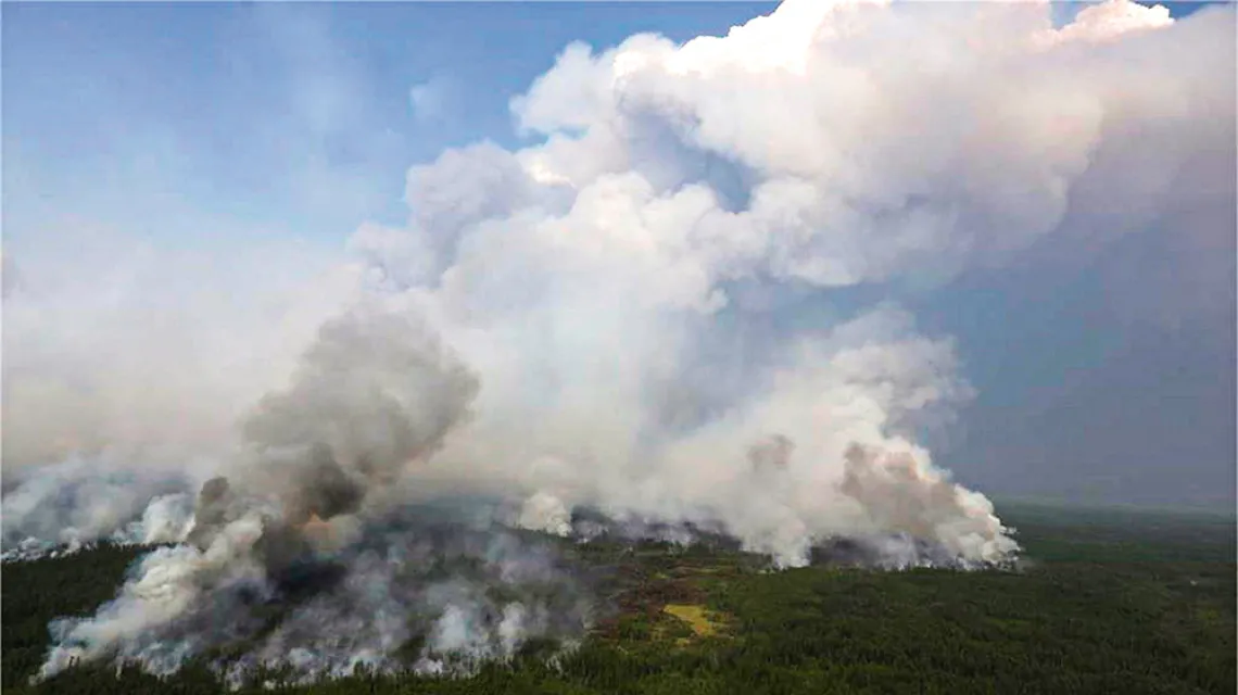 Pożar lasu w Kraju Krasnojarskim, 1 sierpnia 2019 r. / RUSSIAN FEDERATION SERVICE AVIATION FOREST PROTECTION / EAPA / PAP