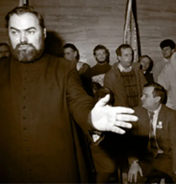 Ks. Kazimierz Jancarz, Mistrzejowice 1989 r. /fot. Andrzej Stawiarski / 