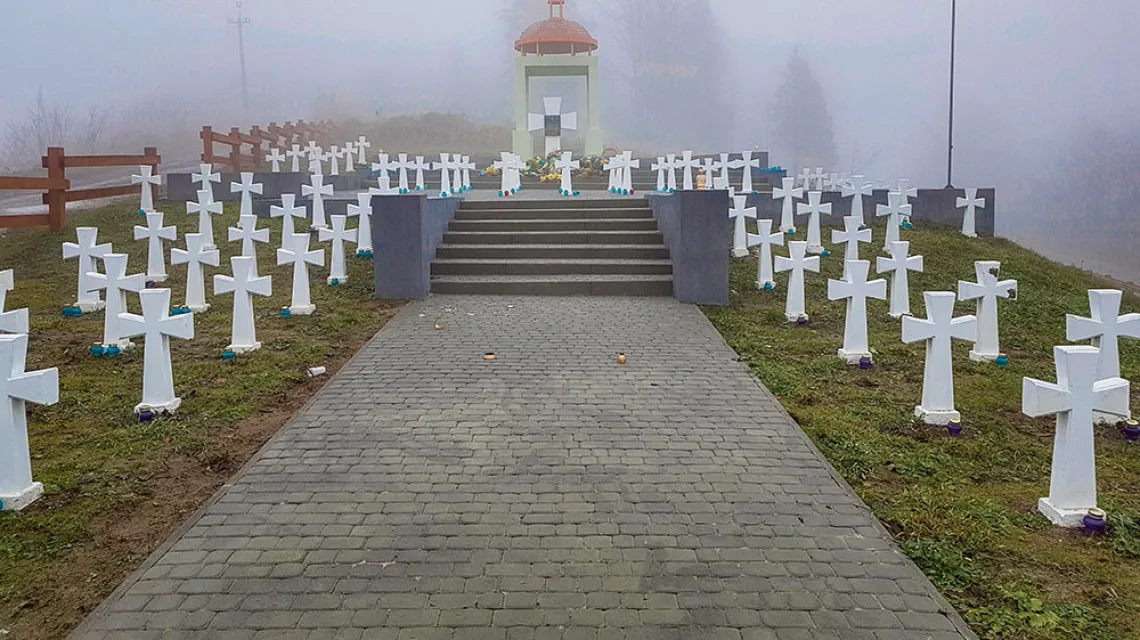 Cmentarz na Przełęczy Wereckiej (Bieszczady Wschodnie), żadnej z pochowanych tu osób nie zidentyfikowano. / WOJCIECH KONOŃCZUK