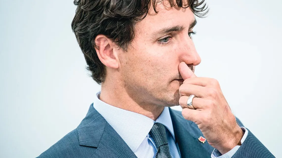 Justin Trudeau w ambasadzie Kanady, Waszyngton, październik 2017 r. / DREW ANGERER / GETTY IMAGES