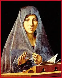 Antonello de Messina, "Zwiastowanie" (fragment) / 