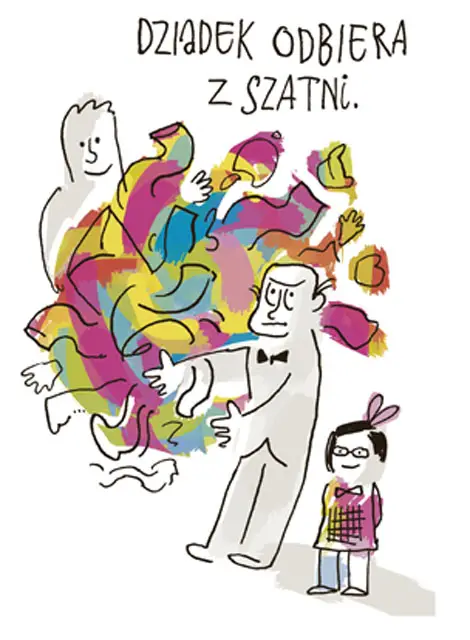 Ilustracja Marcina Wichy z jego książki "Klara. Proszę tego nie czytać!" / 