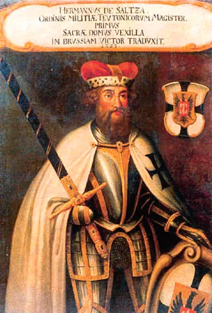 Wielki mistrz Herman von Salza, twórca potęgi zakonu krzyżackiego, obraz z XVII-XVIII w., autor nieznany / DOMENA PUBLICZNA
