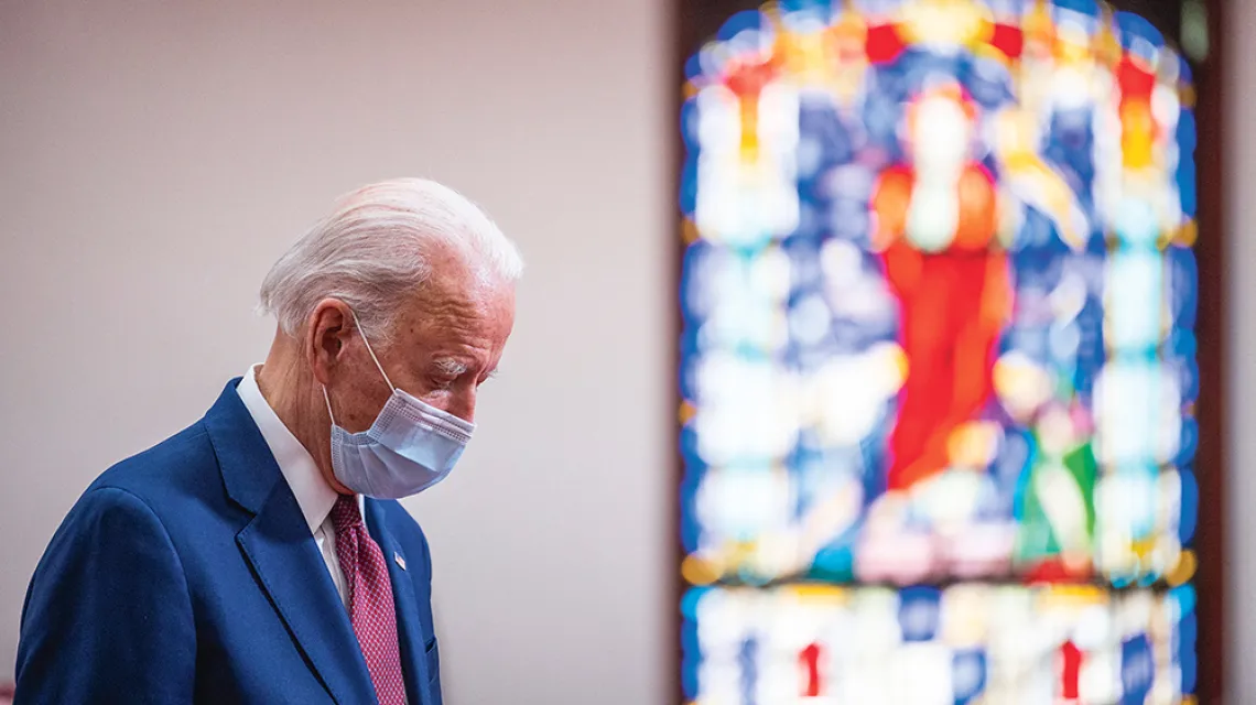 Amerykański prezydent w kościele w Wilmington w stanie Delaware, czerwiec 2020 r. / JIM WATSON / AFP