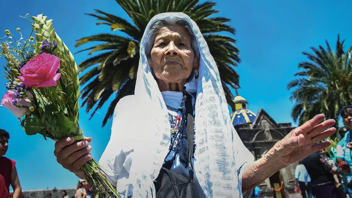 Niedziela Palmowa, kościół Matki Boskiej Nieustającej Pomocy, Naucalpan, Meksyk,  25 marca 2018 r. / CARLOS TISCHLER / SOPA / GETTY IMAGES