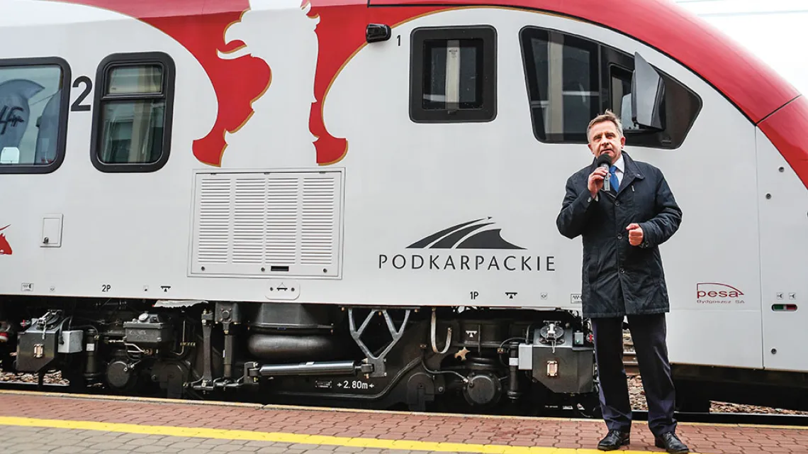 Odbiór pociągu elektrycznego ELF II przez władze województwa podkarpackiego, 27 września 2018 r. / KRZYSZTOF KAPICA / POLSKA PRESS / EAST NEWS