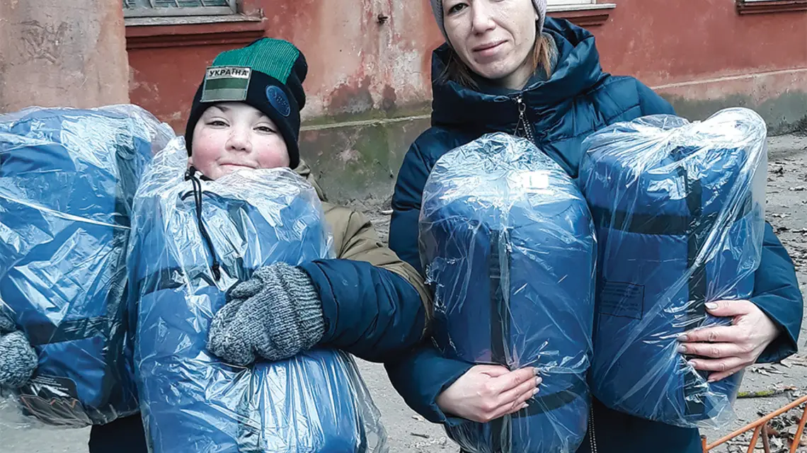 Katia i Timur w Chersoniu. / WOJCIECH PIĘCIAK