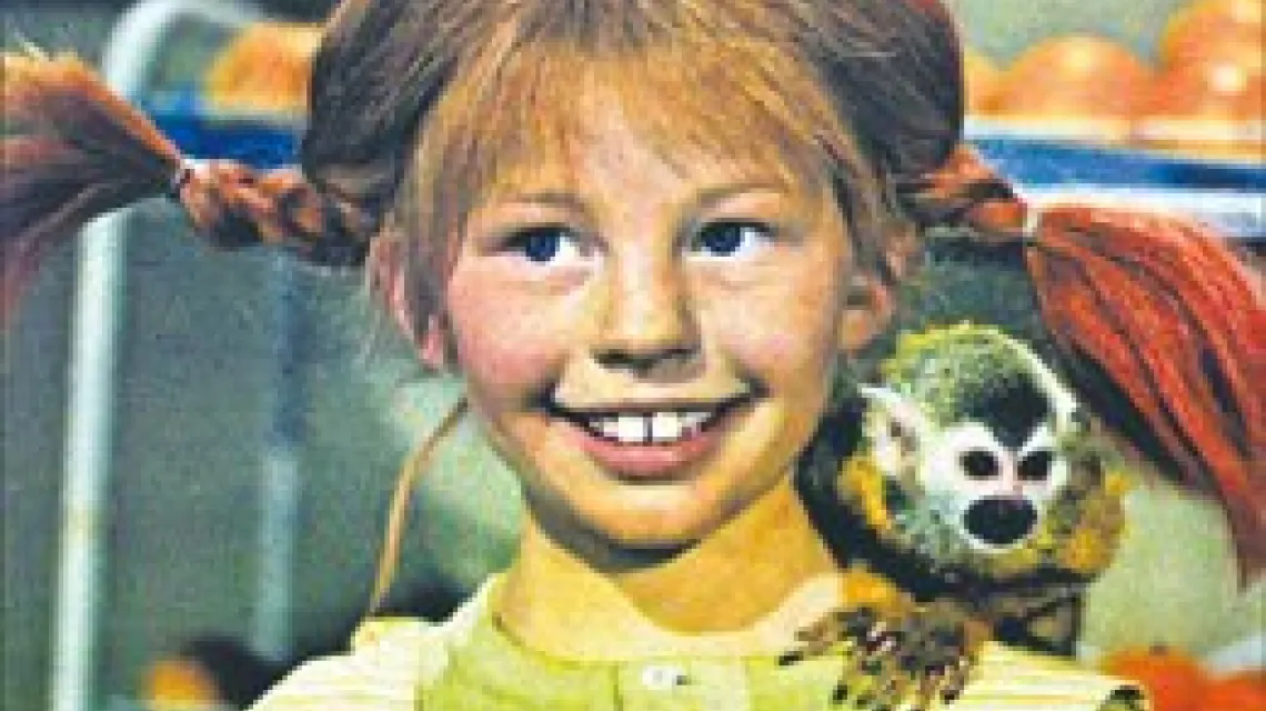 Inger Nilsson jako Pippi w szwedzkim serialu telewizyjnym / 