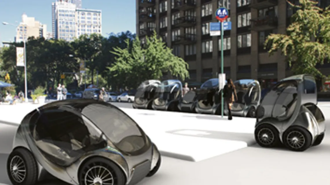 CityCar – projekt małych dwuosobowych samochodów zasilanych akumulatorami / materiały National Triennal Design / 