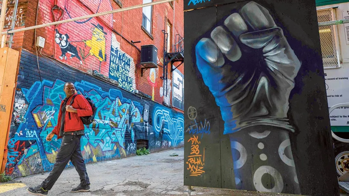 „Aleja Graffiti” w Toronto, czerwiec 2020 r. /  / COLE BURSTON / AFP / EAST NEWS