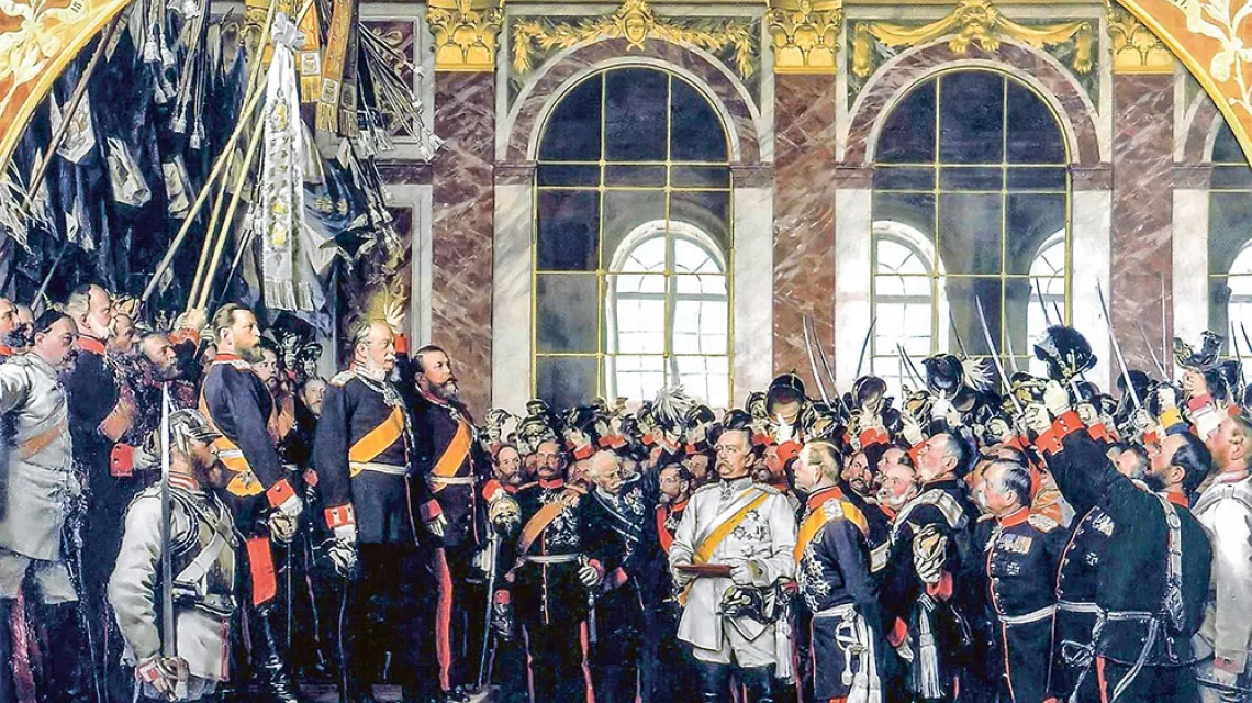 Wersal, 18 stycznia 1871 r.: Wilhelm I proklamuje powstanie cesarstwa niemieckiego. Obraz Antona von Wernera (1843–1915). / BISMARCK-MUSEUM FRIEDRICHSRUH / BISMARCK-MUSEUM FRIEDRICHSRUH