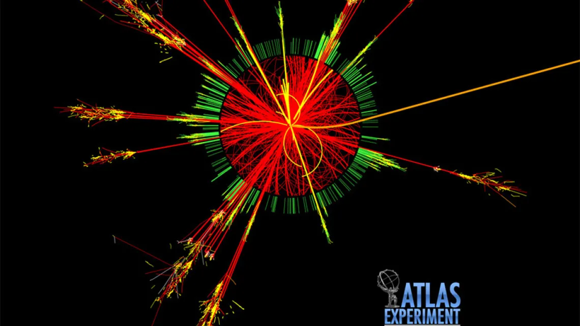 Na odkrycia ze słynnego Wielkiego Zderzacza Hadronów (na ilustracji symulacja zderzenia w jednym z jego detektorów) będzie trzeba jeszcze poczekać /fot. CERN / 