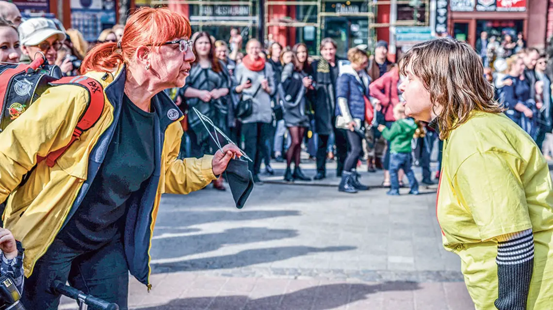 Demonstracja wokół zaostrzenia prawa antyaborcyjnego. Sopot, kwiecień 2016 r. / KAROLINA MISZTAL / REPORTER