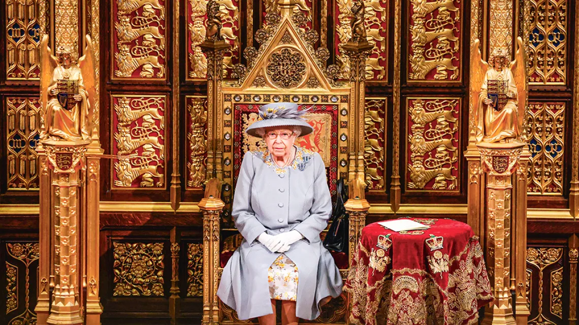 Królowa Elżbieta II przed przemówieniem w Izbie Lordów. Londyn, 11 maja 2021 r. / / CHRIS JACKSON / PA IMAGES / FORUM