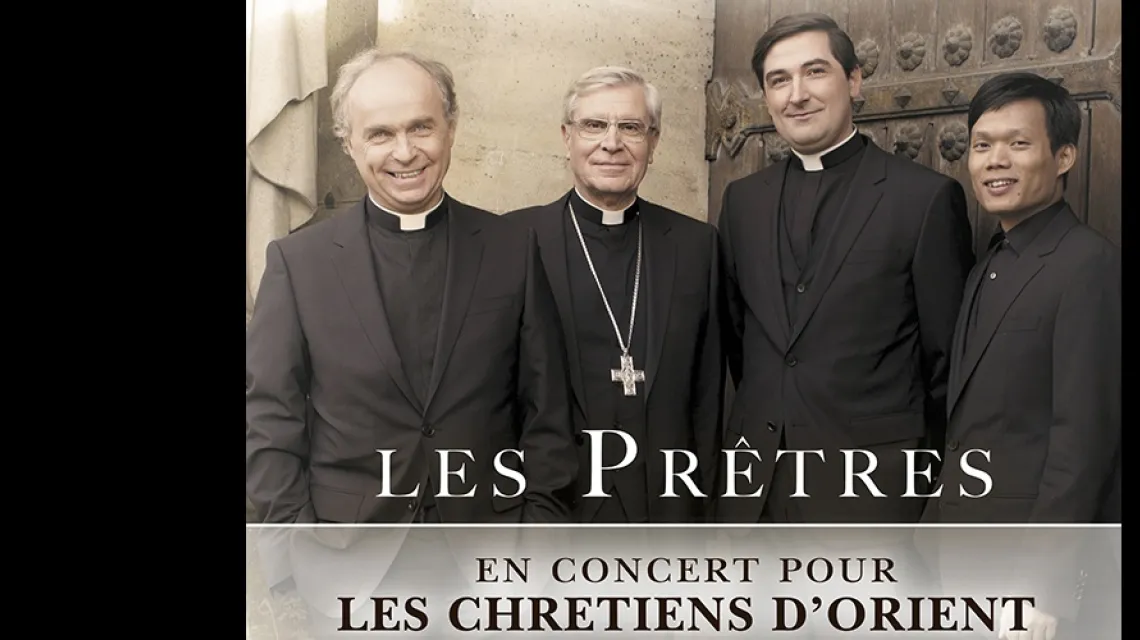 Afisz trio księży „Les Pretres”, który wzbudził kontrowersje we Francji /  / fot. Les Pretres
