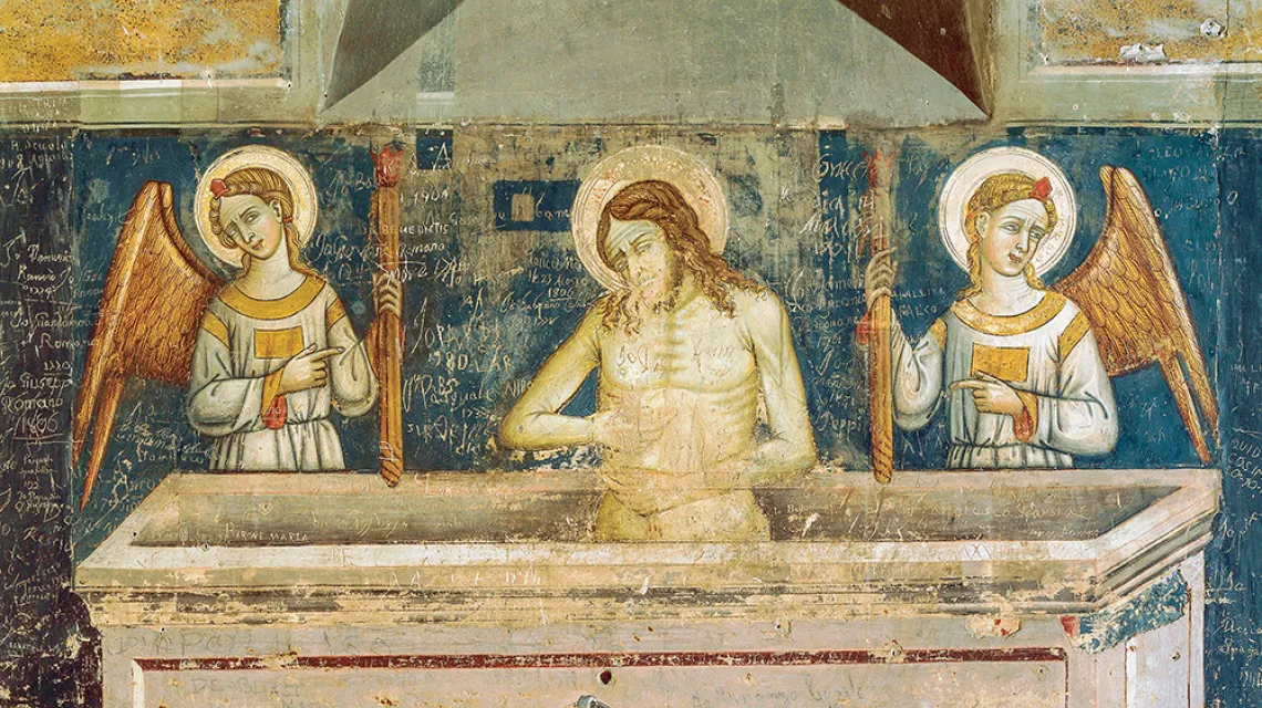 Fragment fresku w bazylice św. Katarzyny Aleksandryjskiej, Galatina, Włochy, XV w. / DEAGOSTINI / GETTY IMAGES