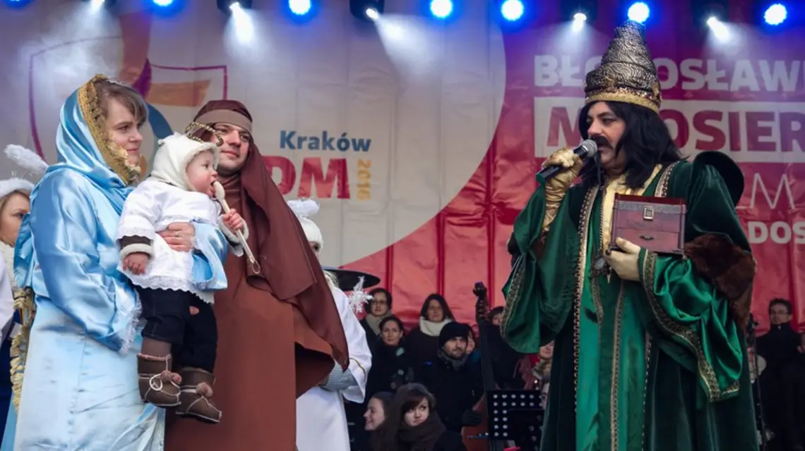 Orszak Trzech Króli w Krakowie, podczas którego zaprezentowano oficjalny hymn Światowych Dni Młodzieży 2016