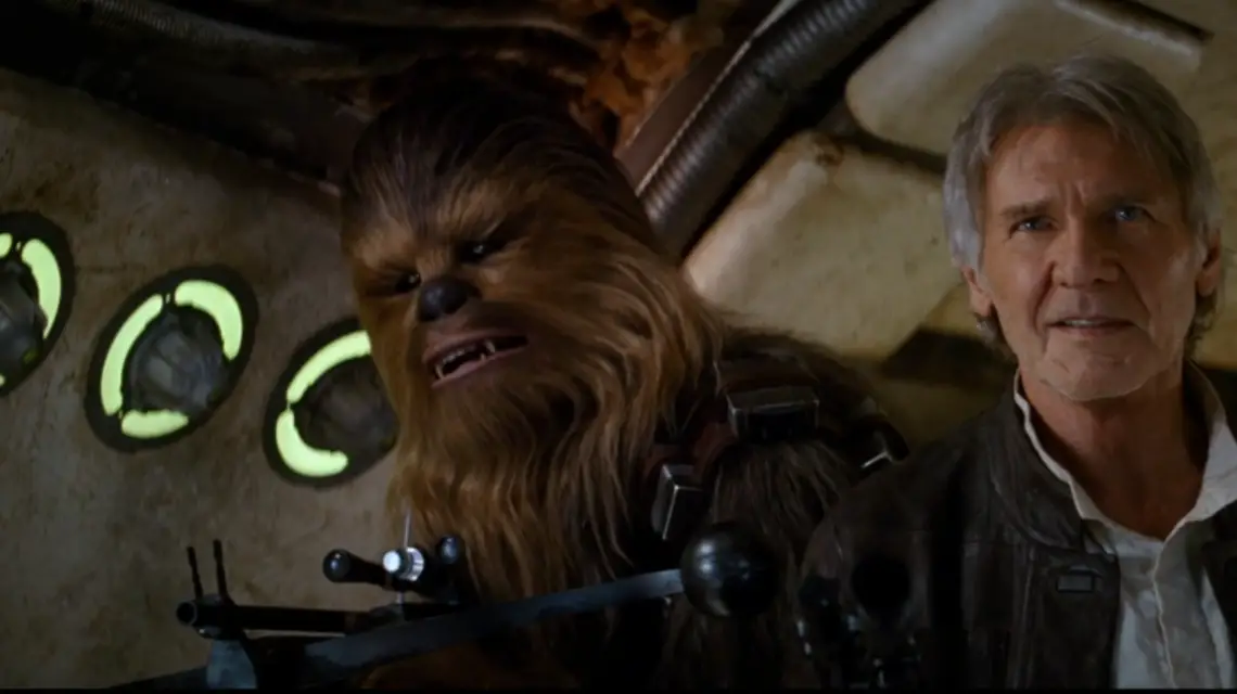 Chewbacca i Han Solo w zwiastunie siódmej części Gwiezdnych Wojen