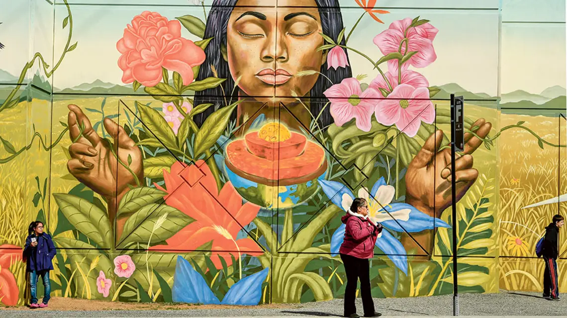 Graffiti na przystanku autobusowym na Cherokee Street w Denver, USA, kwiecień 2018 r. / HELEN H. RICHARDSON / DENVER POST / GETTY IMAGES