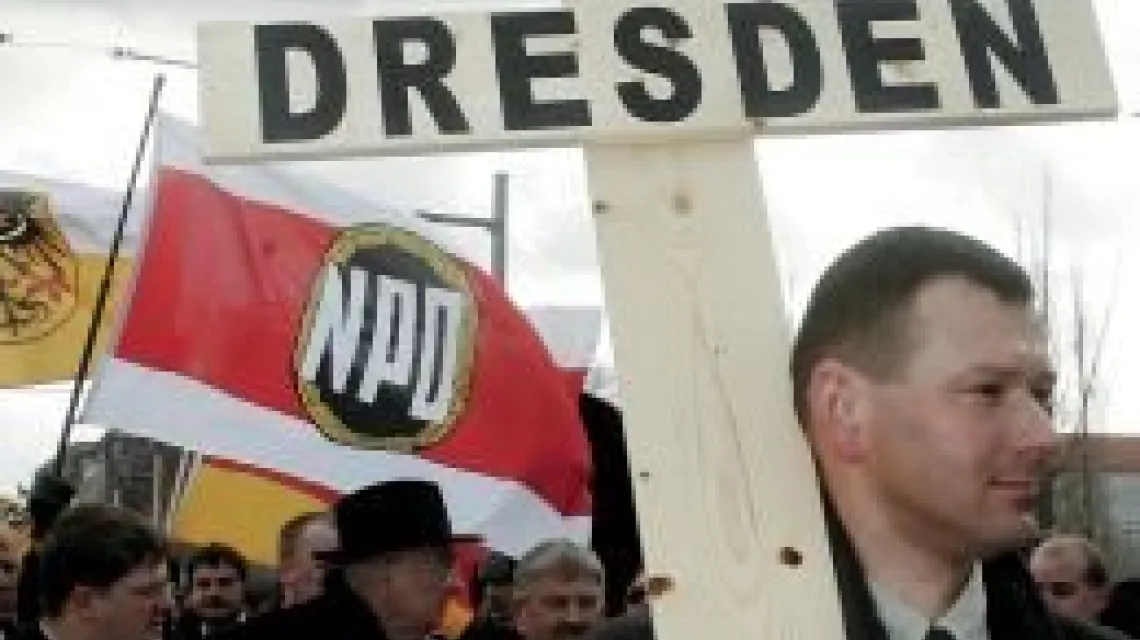 Drezno, 13 lutego 2005. W 60. rocznicę bombardowania miasta odbyła się jedna z największych demonstracji neonazistów w historii powojennych Niemiec / 