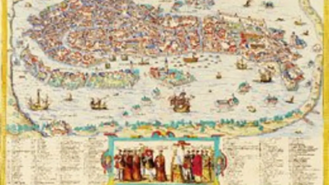 Mapa Wenecji aut. Bolognino Zaltieri, 1565 r. / 