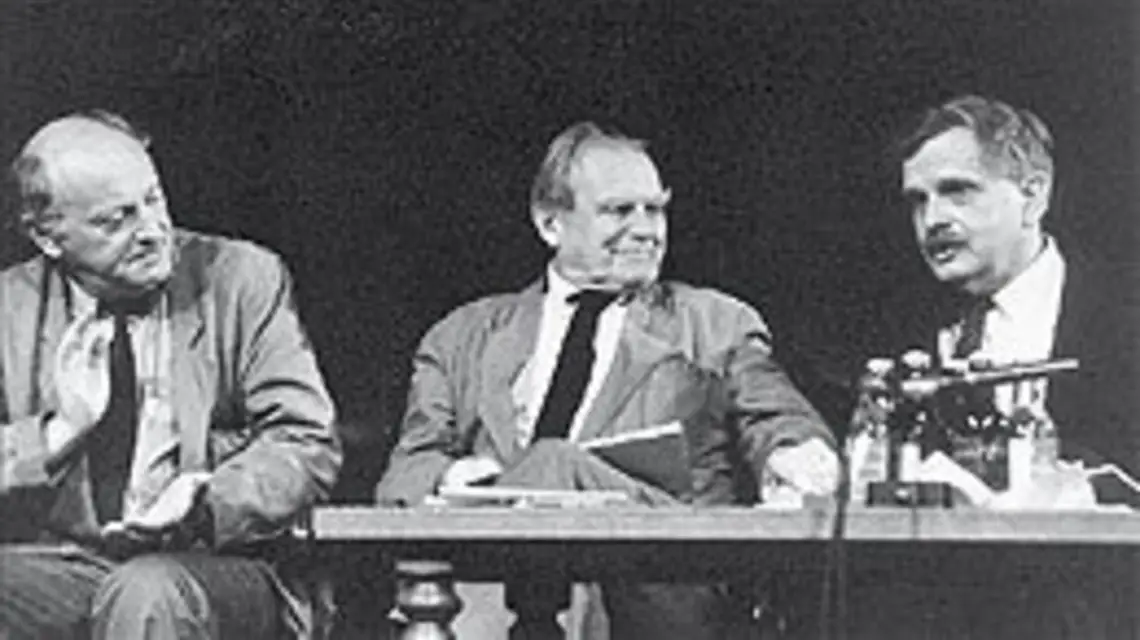 Josif Brodski, Czesław Miłosz i Tomas Venclova /fot. W. Kompała / 
